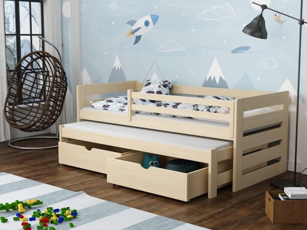Dětská postel s přistýlkou Jola, Dub, 90x200 cm