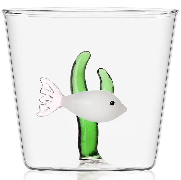 Ichendorf Milano designové sklenice na vodu Marine Garden White Fish Green Seaweed