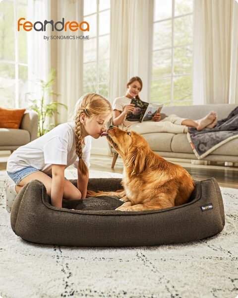 SONGMICS Pelíšek pro psy Alexis 110 cm hnědý