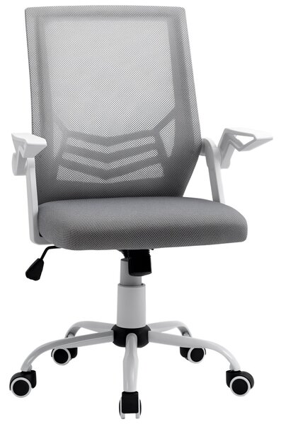Ergonomická kancelářská židle Vinsetto – síťová židle s nastavitelnou výškou, skládacími opěrkami a prodyšnou bederní oporou pro teenagery a dospělé