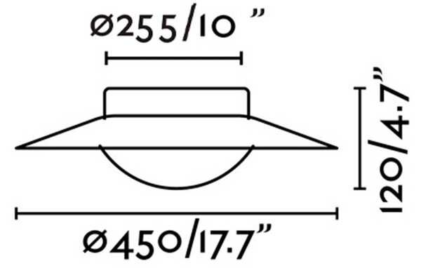 Faro Side LED stropní svítidlo Niklová390mm