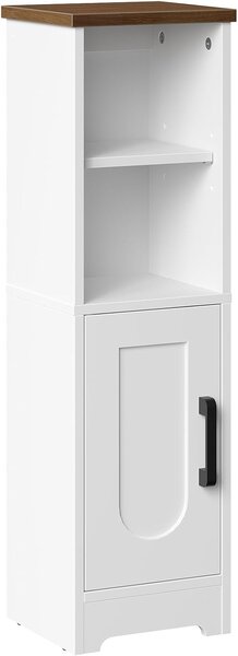 VASAGLE Koupelnová skříňka Nopy 21 cm bílá/ořech