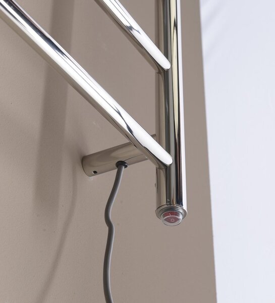 Sapho Sapho, REDONDO elektrický sušák ručníků, kulatý, 630x1160 mm, 130 W, leštěná nerez, ER230V
