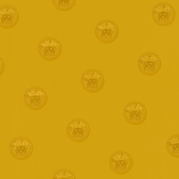 Vliesové tapety na zeď Versace III 34862-4, rozměr 10,05 m x 0,70 m, hlava medúzy zlatá, A.S. Création