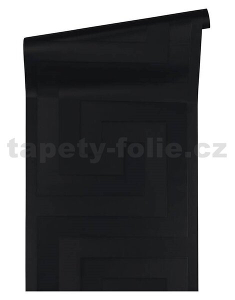 Vliesové tapety na zeď Versace III 93523-4, rozměr 10,05 m x 0,70 m, řecký klíč černý, A.S. Création