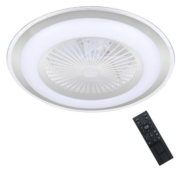 BRILAGI - LED Stmívatelné svítidlo s ventilátorem RONDA LED/48W/230V stříbrná+DO BG0369