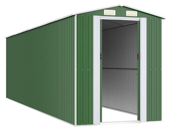 Zahradní kůlna zelená 192 x 689 x 223 cm pozinkovaná ocel 3147433