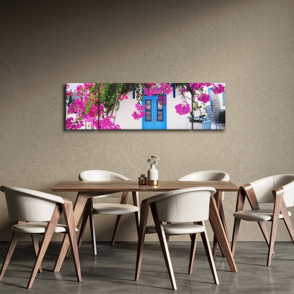 Obraz - Tradiční řecký dům (170x50 cm)