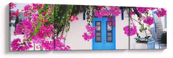 Obraz - Tradiční řecký dům (170x50 cm)