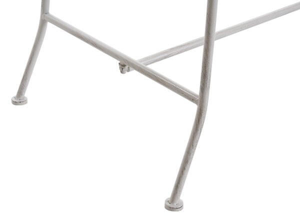 Zahradní lavice PAVIA 146 cm Kov Krémově bílá
