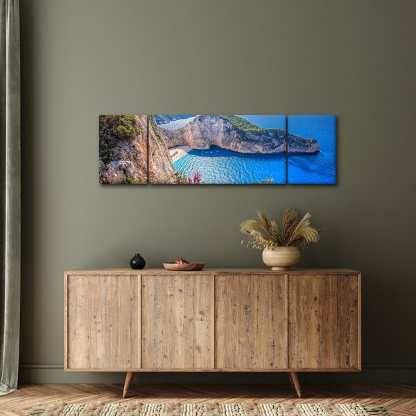 Obraz - Pláž Navagio, Řecko (170x50 cm)
