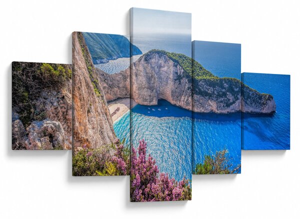 Obraz - Pláž Navagio, Řecko (125x70 cm)