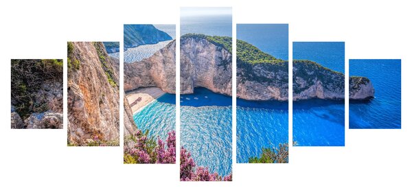 Obraz - Pláž Navagio, Řecko (210x100 cm)
