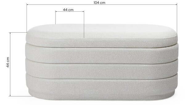Hector Designový taburet s úložným prostorem Layer béžový