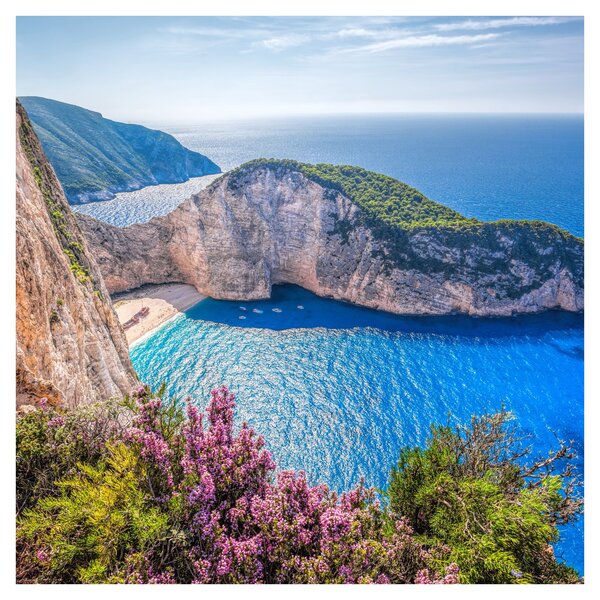 Obraz - Pláž Navagio, Řecko (30x30 cm)