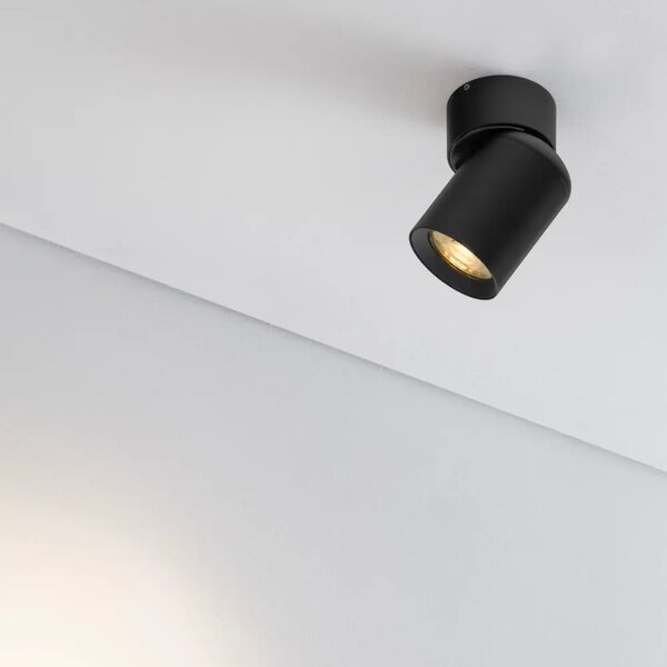 Nova Luce Černé kovové bodové světlo Amecy 6 cm