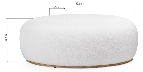 Hector Designový taburet Stone bílý