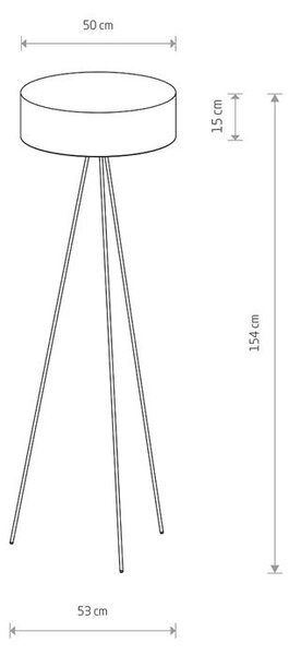 Stojanová lampa Nowodvorski CADILAC III BLACK BL 7988