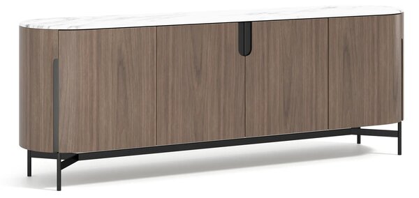 LivinHill Komoda Silario 220 cm ořech/mramor