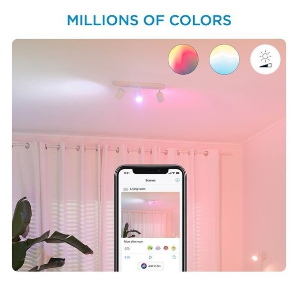 WiZ Colors 8719514551916 LED stropní bodové svítidlo Imageo 3x5W | GU10 | 1050lm | 2200-6500K | RGB - stmívatelné, bílá