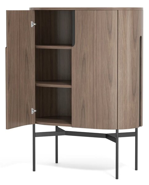 LivinHill Komoda Silario 95 cm ořech/mramor