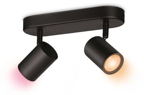 WiZ Colors 8719514551954 LED stropní bodové svítidlo Imageo 2x5 | GU10 | 700lm | 2200-6500K | RGB - stmívatelné, černá