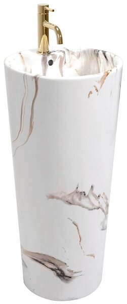 Rea Blanka volně stojící umyvadlo, 84 x 40 cm, Marble imitace kamene, REA-U8704