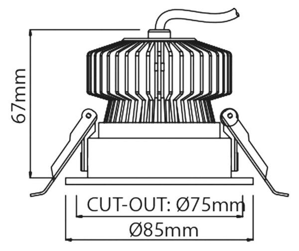 KARIZMA luce Piccolo LED zápustné svítidlo černé NE2700K24°