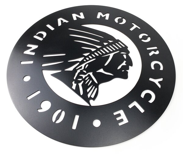 Živá Zeď Dřevěná nástěnná černá dekorace Indian Motorcycle