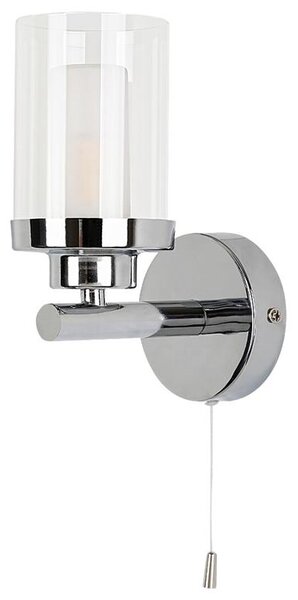 Koupelnové nástěnné svítidlo se spínačem IP44, 1 x G9