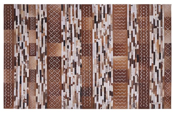 Koberec HEREKLI Hnědá 140 x 200 cm Kůže