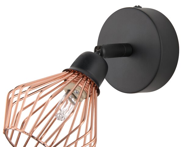 Sada 2 bodových lamp VOLGA Černá Kov Nastavitelná