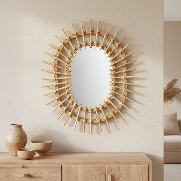 Nástěnné zrcadlo Boho 57CM QDJ5749