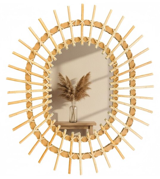 Nástěnné zrcadlo Boho 57CM QDJ5749