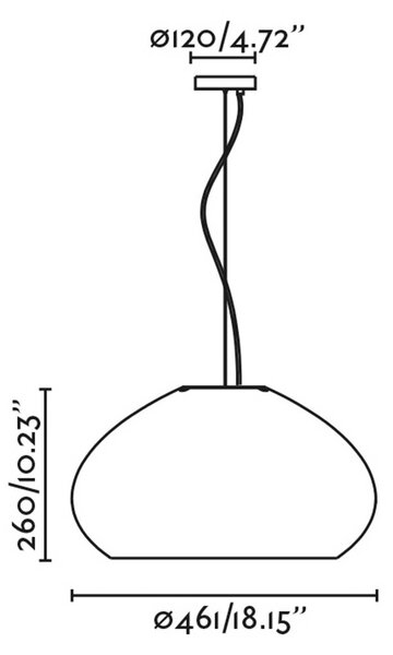 Faro Mar E27 závěsné svítidlo 340mm