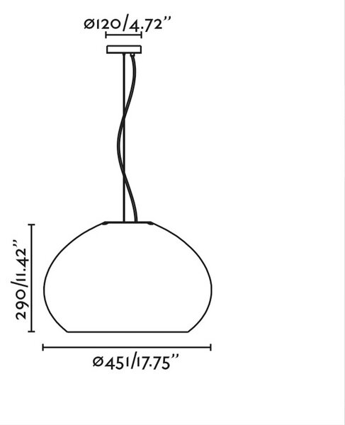 Faro Mar E27 závěsné svítidlo 340mm