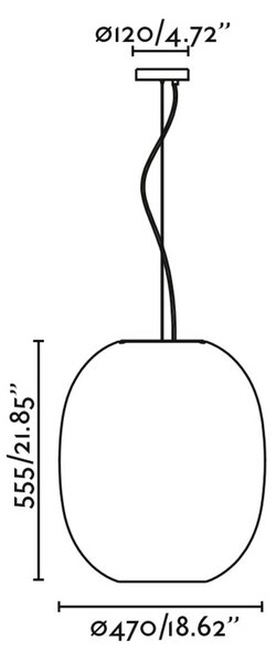 Faro Tierra E27 závěsné svítidlo ⌀470mm