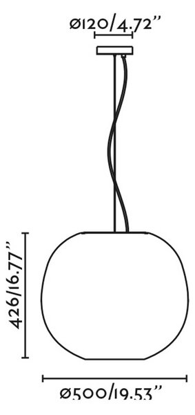 Faro Tierra E27 závěsné svítidlo ⌀470mm