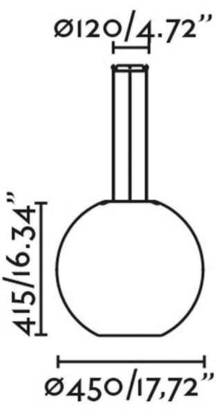 Faro Aire E27 závěsné svítidlo 450mm