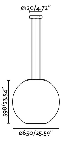 Faro Aire E27 závěsné svítidlo 450mm