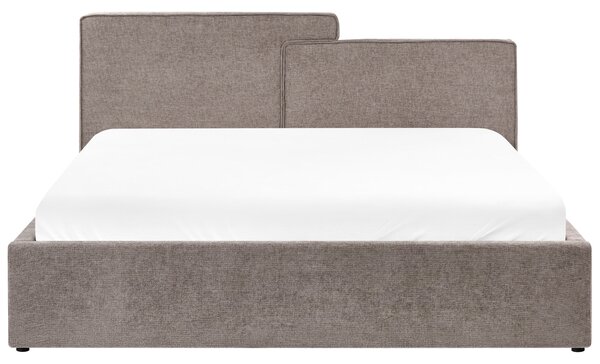 Postel s úložným prostorem Tkanina LAGARDE 180 x 200 cm Taupe