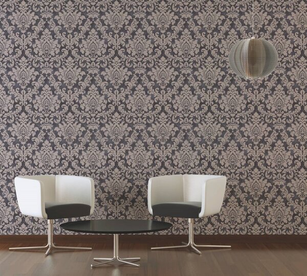 Vliesové tapety na zeď Trendwall 37270-4, rozměr 10,05 m x 0,53 m, barokní vzor zlatý na metalickém podkladu, A.S. CRÉATION