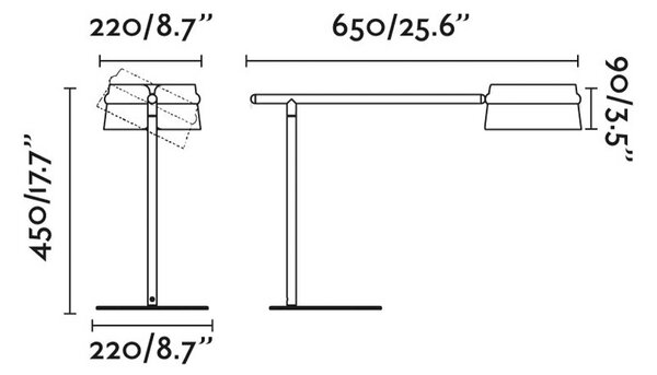 Faro Loop LED stolní stmívatelné svítidlo Hnědá