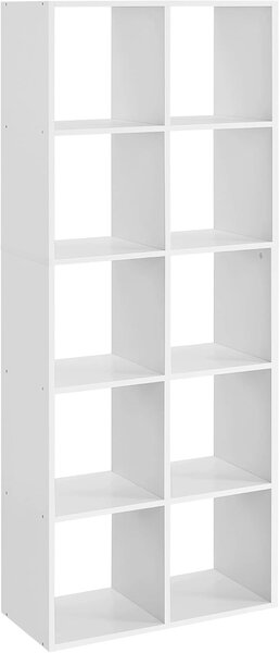 SONGMICS Knihovna Vasagle Broon 65,5 cm bílá
