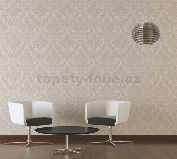 Vliesové tapety na zeď Trendwall 37270-3, rozměr 10,05 m x 0,53 m, barokní vzor zlatý na krémovém podkladu, A.S. CRÉATION