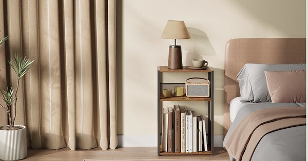 SONGMICS Odkládací stolek na gramofon Vasagle Garma 81 cm černý/hnědý