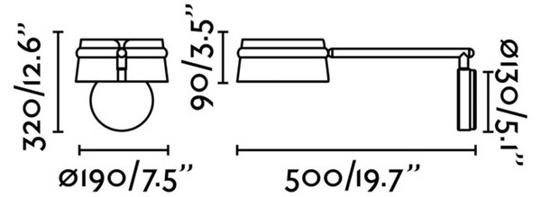 Faro Loop LED nástěnné stmívatelné svítidlo HnědáNastavitelné rameno