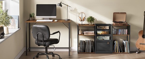 SONGMICS Odkládací stolek na gramofon Vasagle Garma 81 cm černý/hnědý
