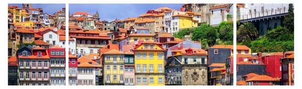 Obraz - Ribeira, Portugalsko (170x50 cm)