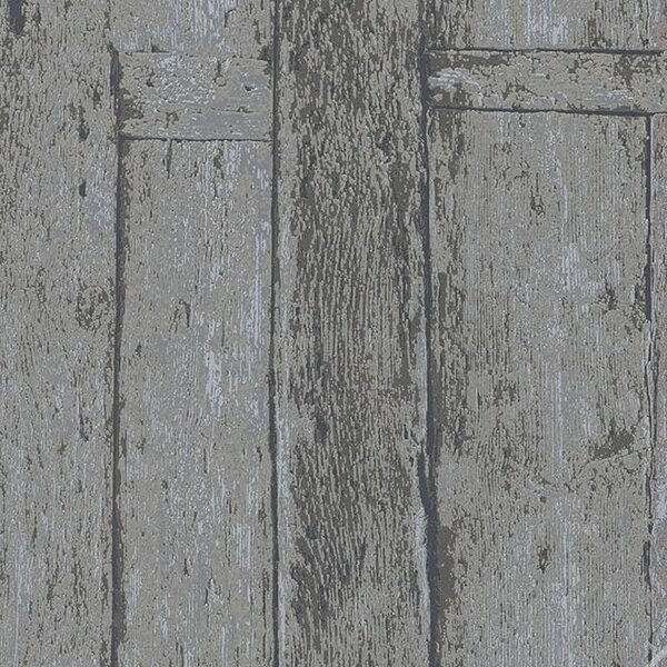 Vliesové tapety na zeď Imagine 31772, rozměr 10,05 m x 0,53 m, dřevěný obklad šedo-hnědý s výraznou strukturou, MARBURG